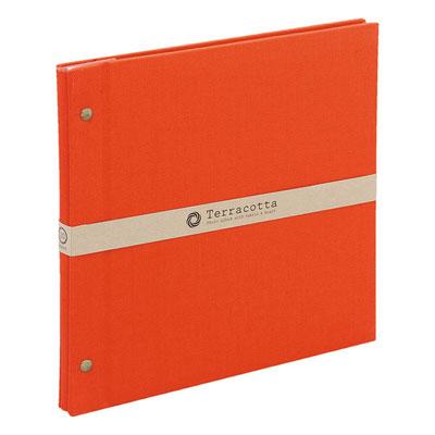 布クロスアルバム Terracotta【テラコッタ】 ナカバヤシ/外ビス式フリ-アルバム/デミ/レッド TER-DF-140-R