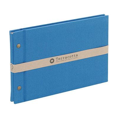 布クロスアルバム Terracotta【テラコッタ】 ナカバヤシ/外ビス式フリ-アルバム/A5/ブル- TER-A5F-120-B