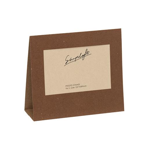 ナカバヤシ simplaft (シンプラフト) シリーズ フォトスタンド3個セット/L判 PSL-SPT-BR ブラウン