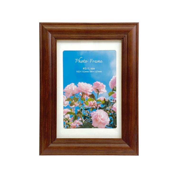 復刻版★WEB限定品で再販!★ナカバヤシ 木製フォトフレーム L判・KG判 フ-TWS-21-BR ブラウン