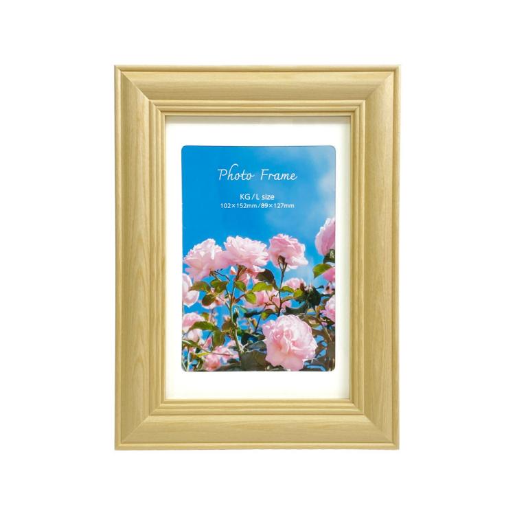 復刻版★WEB限定品で再販!★ナカバヤシ 木製フォトフレーム L判・KG判 フ-TWS-21-N ナチュラル