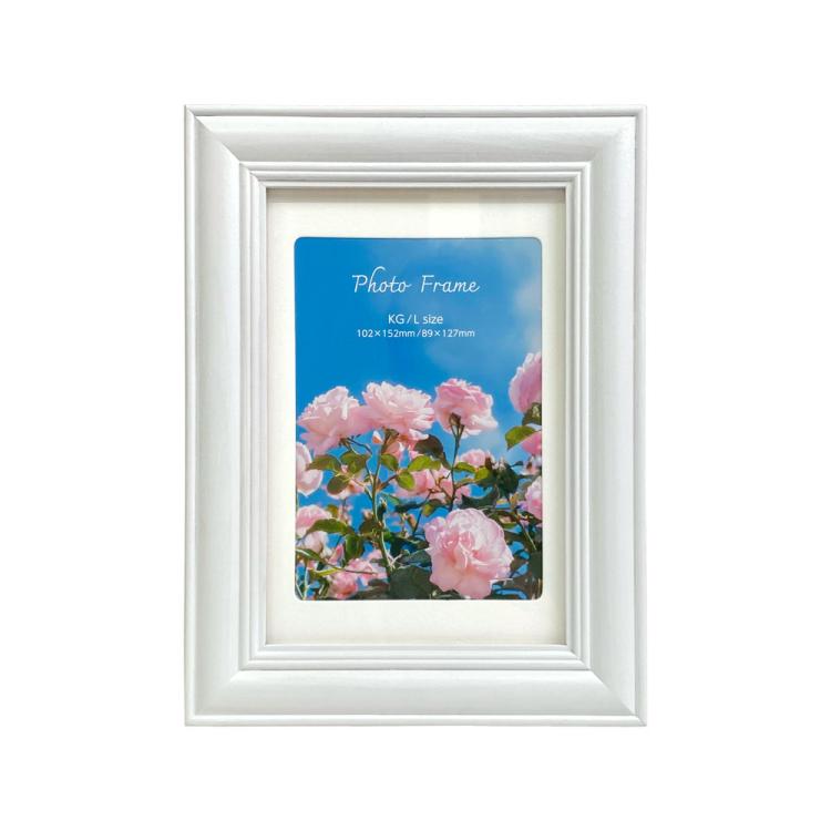 復刻版★WEB限定品で再販!★ナカバヤシ 木製フォトフレーム L判・KG判 フ-TWS-21-W ホワイト