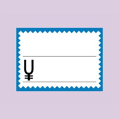 ササガワ　カード 小 ブルー枠  16-4268