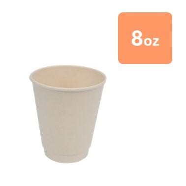 生分解性カップ Wウォール 8oz 白 500個入