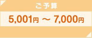 ご予算 5,001円〜7,000円