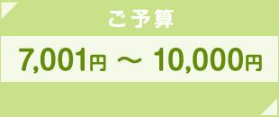 ご予算 7,001円〜10,000円