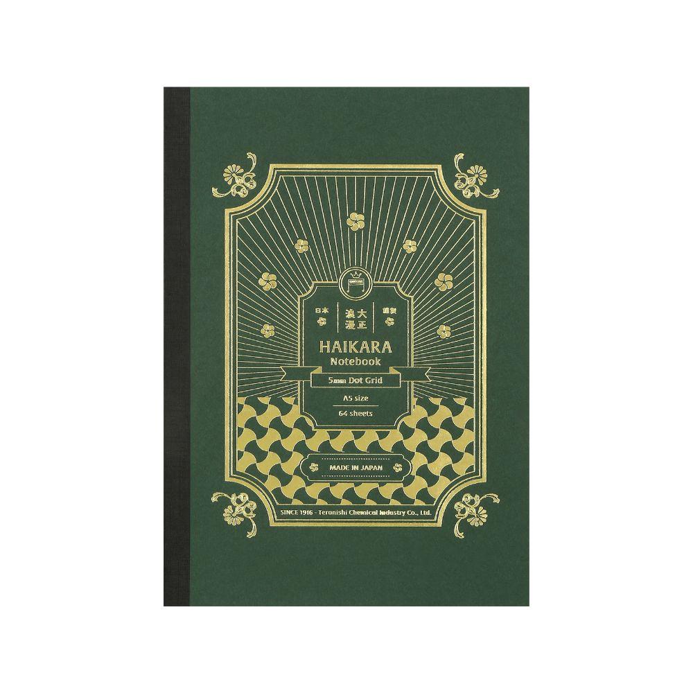 寺西化学 ギター大正浪漫ハイカラノート ダークグリーン(ドット方眼)