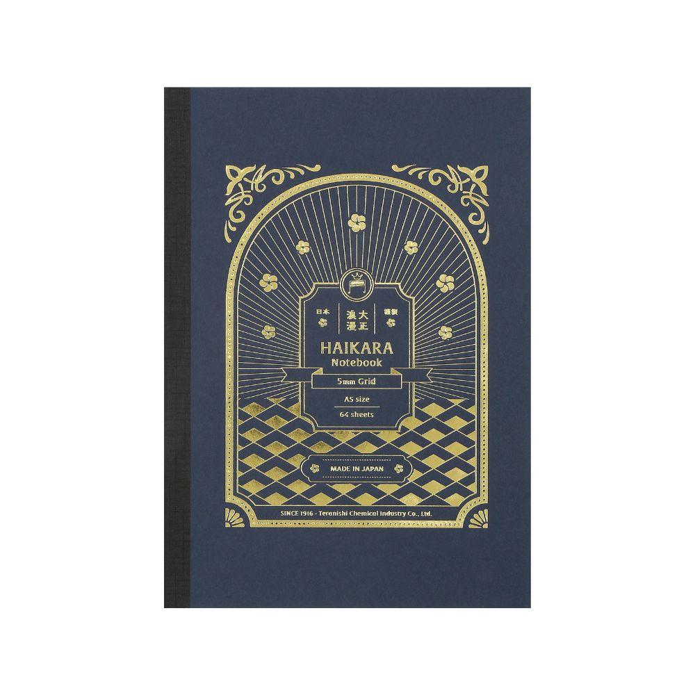 寺西化学 ギター大正浪漫ハイカラノート ダークブルー(5mm方眼)