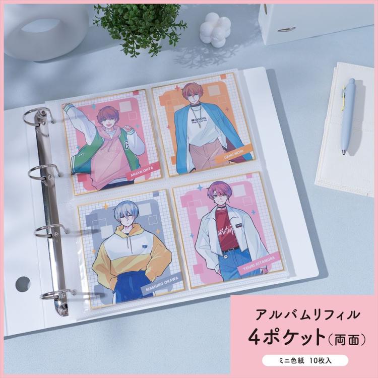 irelu(イレール)アルバムリフィル 4ポケット(両面) ミニ色紙 10枚入 IRL-RF-AP06